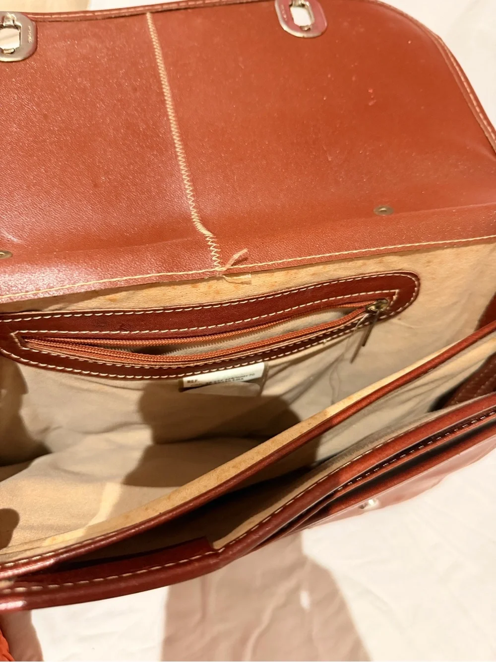 Vintage Classic Brown Cow Leather Briefcase - made in Brazil